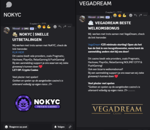 Voorbeeld lokkertjes illegale casino's jongeren Nederland