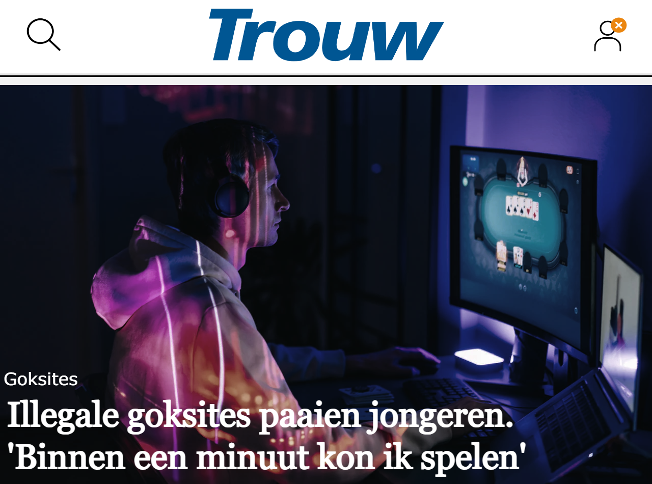 KVA-onderzoek in Trouw over minderjarigen en illegaal gokken